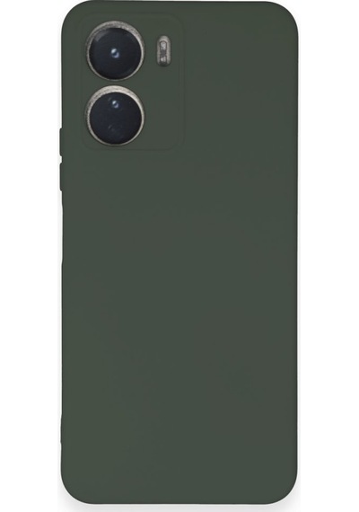 Vivo Y16 İçi Kadife Kaplı Esnek Silikon Kapak Ryc/ Nano Lansman Koyu Yeşil