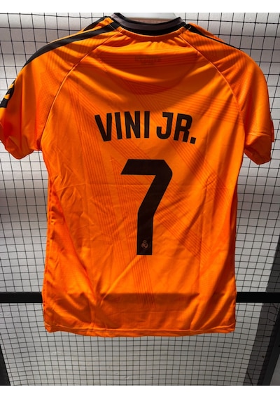 Real Madrid Vinicius Jr. 7 Futbol Forması Turuncu Çok Renkli