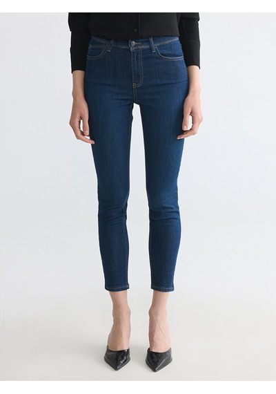 Lcwaıkıkı Classic İndigo Slim Mom Kadın Jean Pantolon