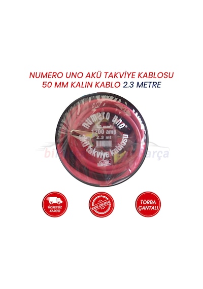 Akü Takviye Kablosu 50Mm Kalın Kablo Çantalı 1200  Amper