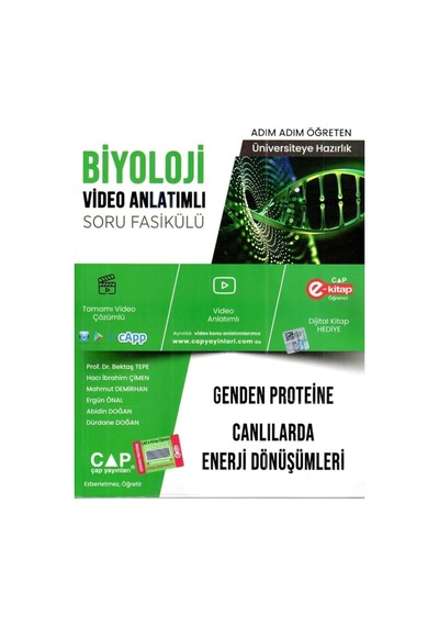 Biyoloji Genden Proteine Canlılarda Enerji Dönüşümleri Konu Anlatımlı Soru Bankası -  Çap Yayınları