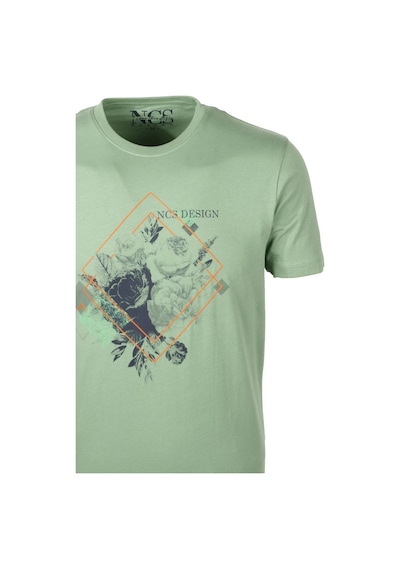 Ncs Çağla Bisiklet Yaka Baskılı Slim Fit T-shirt Ncs 1194-çağla Çağla Yeşili