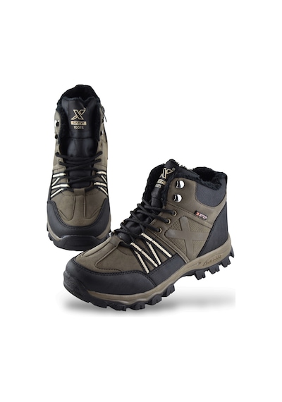 Papatay K8 Tam Ortopedik Taban Outdoor Kışlık Erkek Bot Ayakkabı Kaymaz Taban Vizon