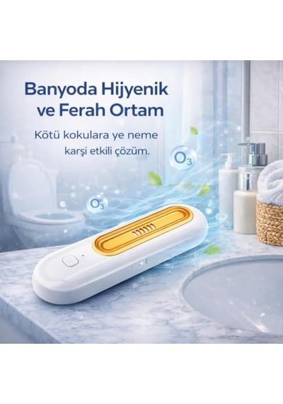 Şarjlı Ozonlu Buzdolabı Koku Giderici Sterilizasyon Koku Giderici Araç, Ayakkabılık Banyo İçin Kötü Koku Giderici