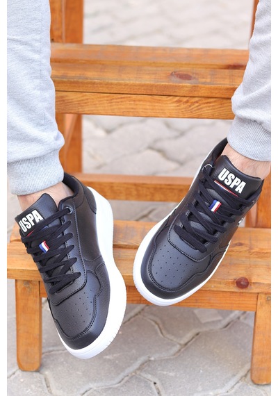 U.s. Polo Assn. Coster Comfort Taban Cilt Erkek Sneakers 867800000748 01 Siyah Siyah