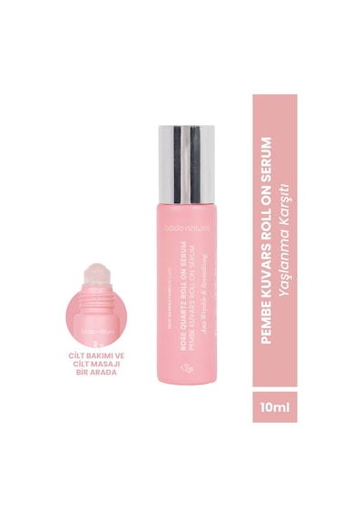 Bade Natural Pembe Kuvars Roll On Yüz Masaj Serumu 10 ML