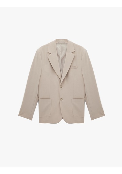Koton Regular Fit Uzun Kollu Cepli Düğmeli Gömlek Yaka Blazer Ceket Bej 6sam50005nw Ekru