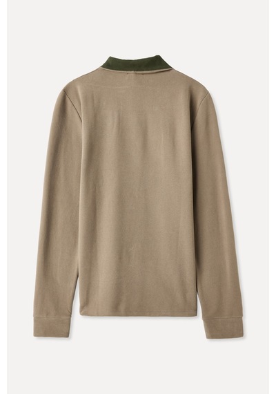 Mudo Erkek Erkek Vizon Rengi Fermuarlı Dik Yaka Sweatshirt 1263858