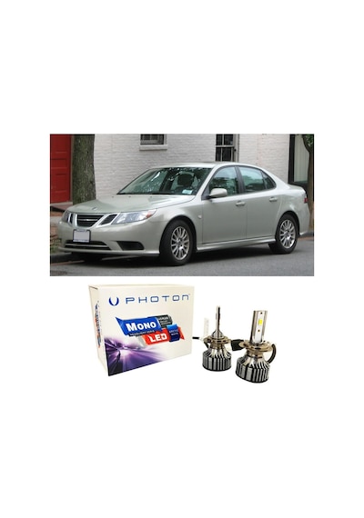 Saab 9-3 Led Xenon Uzun + Kısa Far Ampulü H4 Mono Yeni Seri Beyaz