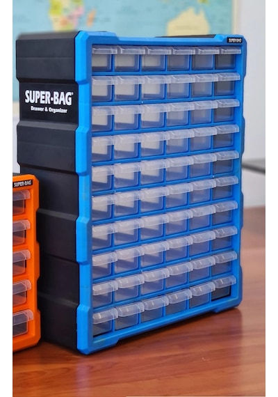 Süper Bag Monoblok 60 Çekmeceli Organizer Hobby Çekmece Asr6000