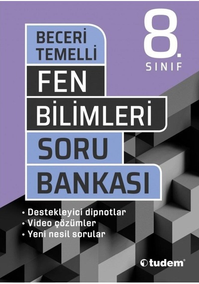 8.Sınıf Fen Bilimleri Beceri Temelli Soru Bankası Tudem Yayınları