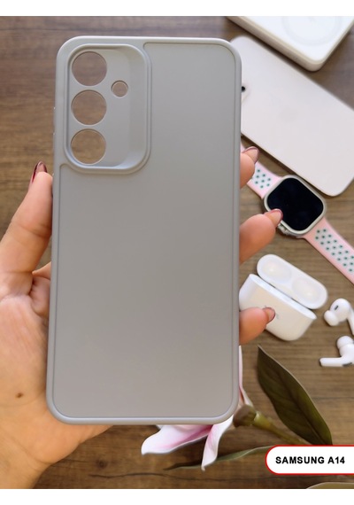 Samsung Galaxy A14 Uyumlu Kamera Korumalı Darbeye Dayanıklı Renk Atmayan Keep Silikon Kılıf Gri