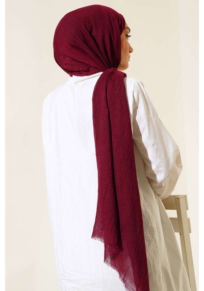 Bambu Şal Tesettür, Pamuklu, Hafif, Rahat, Şık, Yüksek Kalite, Hijab, Shawl, Original, Lux Bordo