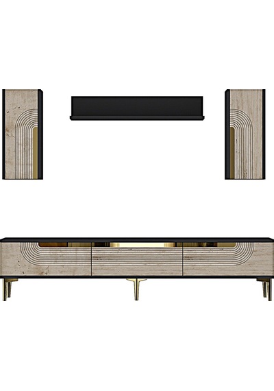 Tvr1803atg Meyra Tv Ünitesi Takımı Antrasit-traverten-gold 180cm Antrasit - Traverten - Altın Tvr1803atg Meyra Tv Ünitesi Takımı Antrasit-traverten-gold 180cm Antrasit - Traverten - Altın