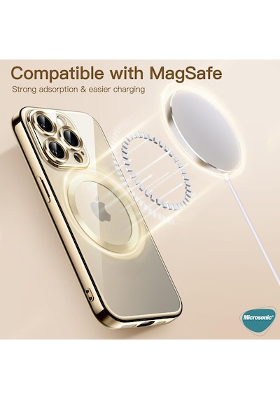 Microsonic Samsung Galaxy Uyumlu S25 Ultra Kılıf Magsafe Luxury Electroplate Mor -