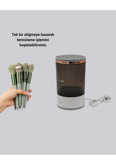 Profesyonel 13 Lü Makyaj Fırçası + Usb Fırça Temizleyici İkili Set