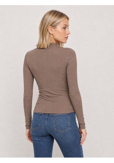 Loft Slim Fit Kadın Bluz U.kol Lf2043775 Q1.v1 Vizon