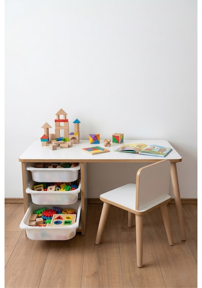 Çocuk Masa Sandalye Takımı 90x45 Cm 3 Sepetli Çocuk Çalışma Masası Aktivite Masası Yaz-sil Beyaz Çocuk Masa Sandalye Takımı 90x45 Cm 3 Sepetli Çocuk Çalışma Masası Aktivite Masası Yaz-sil Beyaz