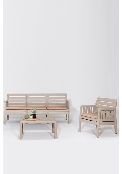 Lara / 3 1 S Bahçe Takımı Balkon - Bahçe - Teras Mobilyası / Cappucino Kahverengi