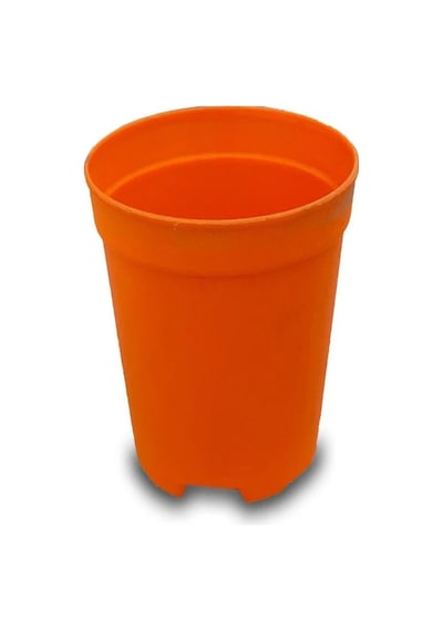 Katı Plastik Sukulent Saksısı 5 Adet Turuncu 5.5 Cm