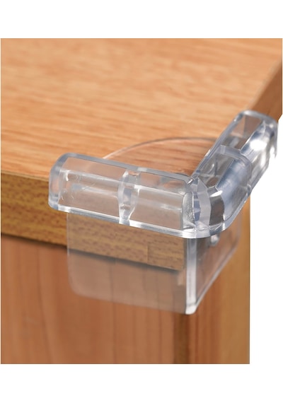 Slikon Cam Raf Köşe Koruyucu Çocuk Güvenliği 4'lü Set Tam Boy 3 x 3.5 CM Çok Renkli