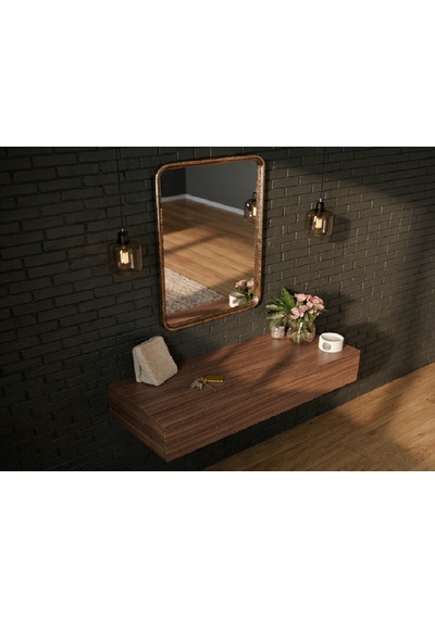 Mdf Makyaj Masası Ve Dresuar 80x30 Cm Çekmeceli Modern Tasarım Kahverengi