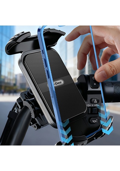 Go Des Gd-hd503 360 Derece Dönebilen Ayarlanabilir Motosiklet Ve Bisiklet Telefon Tutucu Siyah