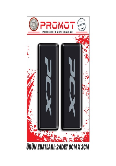Damla Logo Pcx 125-150 Ön Maşa Kabartmalı 2'li Sticker 1 Nötr