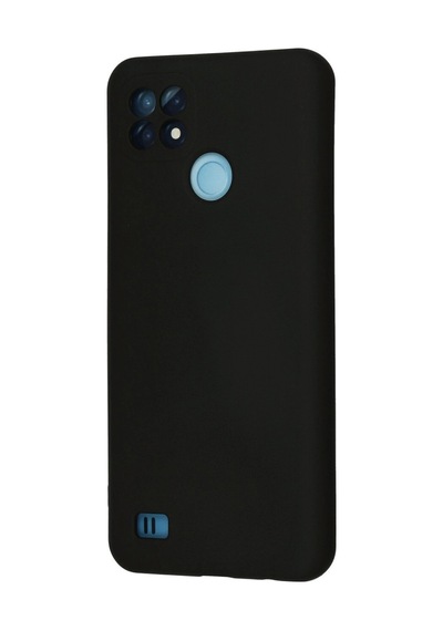 Realme C21 Kılıf Nano İçi Kadife Silikon - Siyah -
