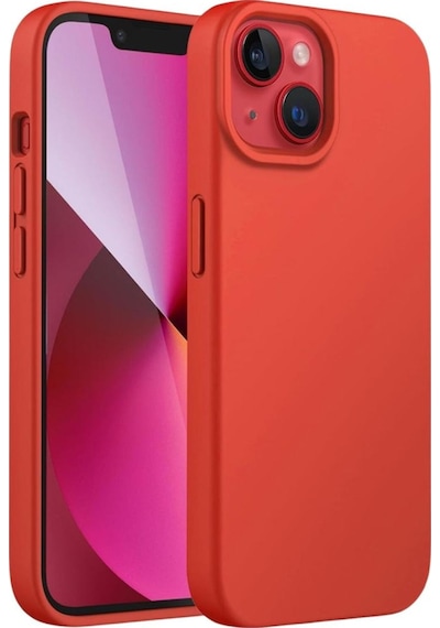 Apple Uyumlu iPhone 13 Mini  Silikon Kılıf - Pastel Renk Tonu Esnek Tam Koruma Kapak - Kırmızı