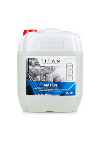 Tıtan Mat D4 21,7 Kg Sert Sularda Etkili Endüstriyel Bulaşık Makinesi Deterjanı - 939632483