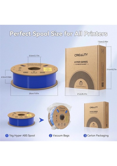 Creality Hyper Petg Mavi Filament 1.75mm 1kg - Urhanshop Gönderimli