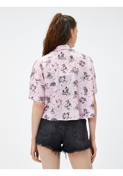 Koton Crop Gömlek Kısa Kollu Viskon Düğmeli Burç Baskılı Pembe Desenli 3sal60212ıw 3SAL60212IW2D5 Pembe Koton Crop Gömlek Kısa Kollu Viskon Düğmeli Burç Baskılı Pembe Desenli 3sal60212ıw 3SAL60212IW2D5 Pembe