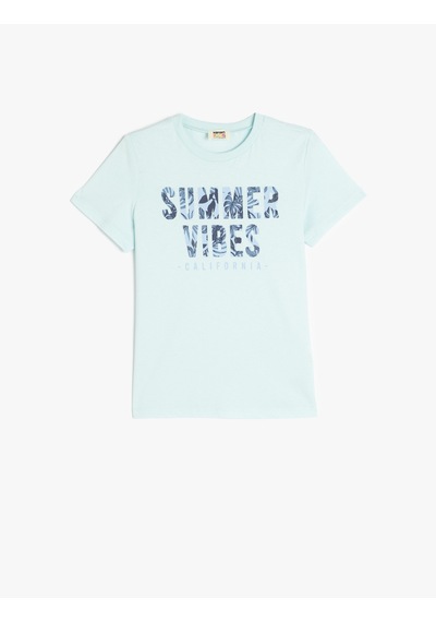Koton Mavi Erkek Çocuk T-shirt 5skb10051tk Mavi