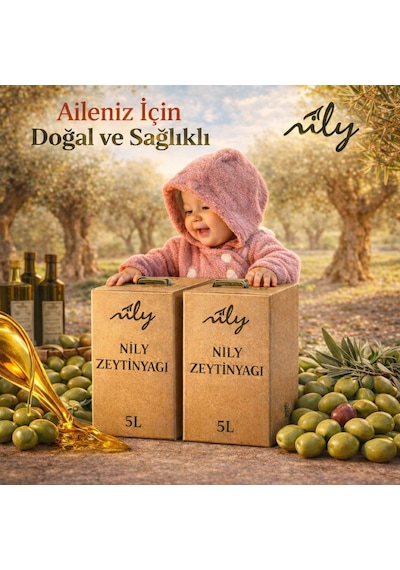 Nily Erken Hasat Soğuk Sıkım Naturel Sızma Zeytinyağı Teneke 5 L