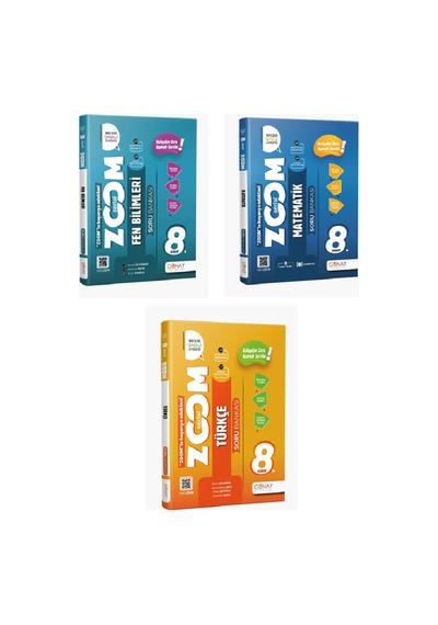 Günay Yayınları 8. Sınıf Zoom Matematik + Fen + Türkçe 3 Lü Set