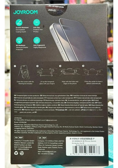 Joyroom Apple iPhone Uyumlu  14 Pro Max/16 Plus 3d Hayalet Gorilla Cam Ekran Koruyucu