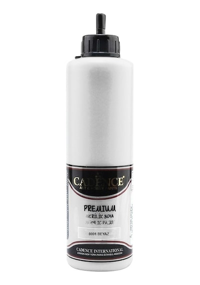 Cadence Premium Akrilik Boya 500 ML 0001 Beyaz