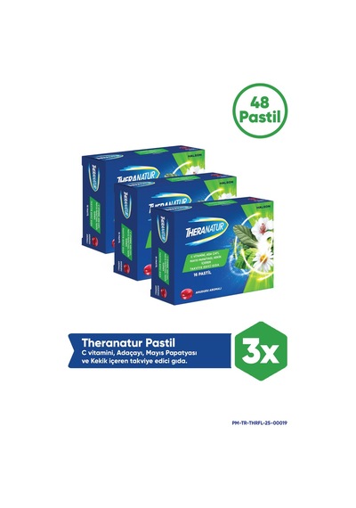 Theranatur Pastil Ahududu Aromalı 16'lı 3 Adet