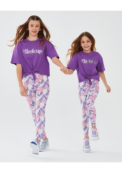 Skechers Graphic Tee G Short Sleeve Büyük Kız Çocuk Fuşya Tshirt Sk241045-612