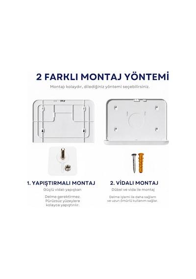 Mulpex Yarım Katlı Klozet Kapak Örtüsü Dispenseri Beyaz Abs Plastik Kilitli 40x28x4,5 Cm