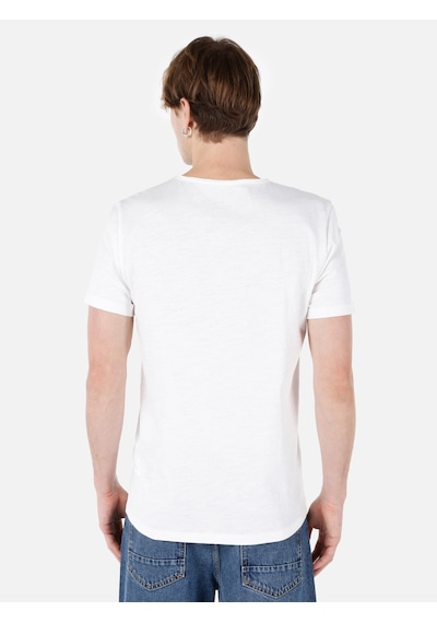 Colin's Colins Regular Fit Bisiklet Yaka Beyaz Erkek Kısa Kol Tişört Cl1058580 Beyaz