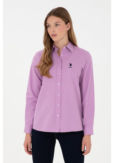 U.s. Polo Assn. Kadın Lila Gömlek Desenli 50297012-vr034 Lila