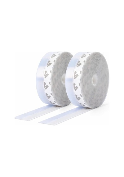 Tech 10 Metre Kapı Ve Pencere Bandı, Kendinden Yapışkanlı, Şeffaf Kapı Ve Pvc Pencere Fitili, Duşakabin, Cam, R 0.05 M