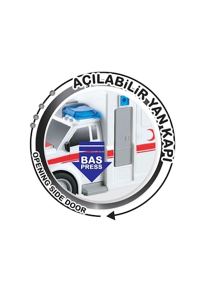 Nitro Speed Polis Ambulans 1:20 Sesli Işıklı Beyaz Diğer