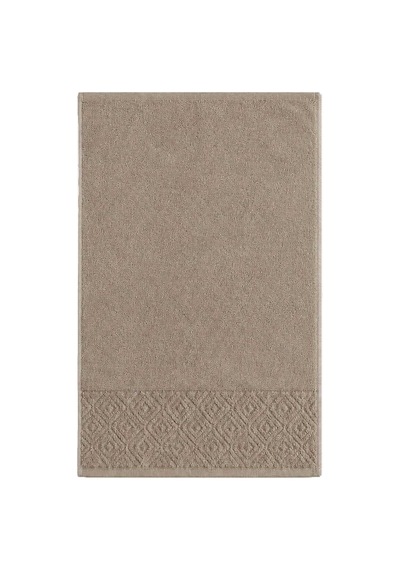 El Yüz Havlusu 50x90 Cm %100 Pamuk Kısmi Kadife Quadro Kahve Diğer