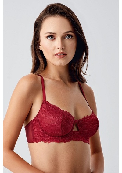 New Bra 33/34-8380 Telsiz Desteksiz Sütyen bordo