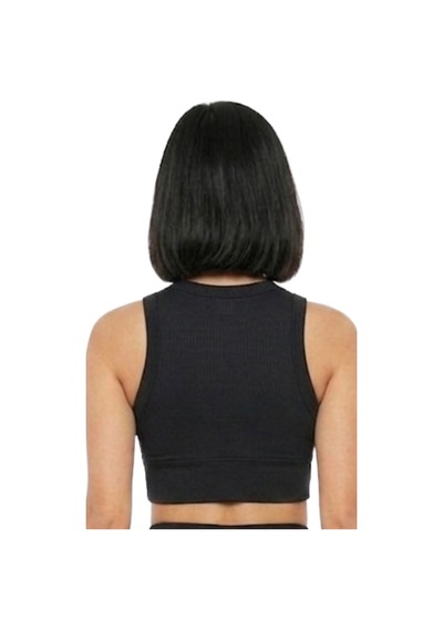 Mrm Pro Kadın Siyah Spor Crop Sütyen Pedli Destekli Toparlayıcı Büstiyer Siyah Siyah