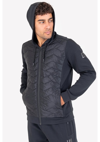 Lescon Siyah Erkek Fermuarlı Kapüşonlu Sweatshirt 23n-1154 Çok Renkli