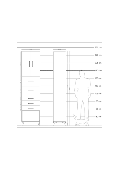 Hyperion Dolap 2 Raflı 5 Çekmeceli 2 Kapaklı 60x44x243 Çam-an... Çam Hyperion Dolap 2 Raflı 5 Çekmeceli 2 Kapaklı 60x44x243 Çam-an... Çam